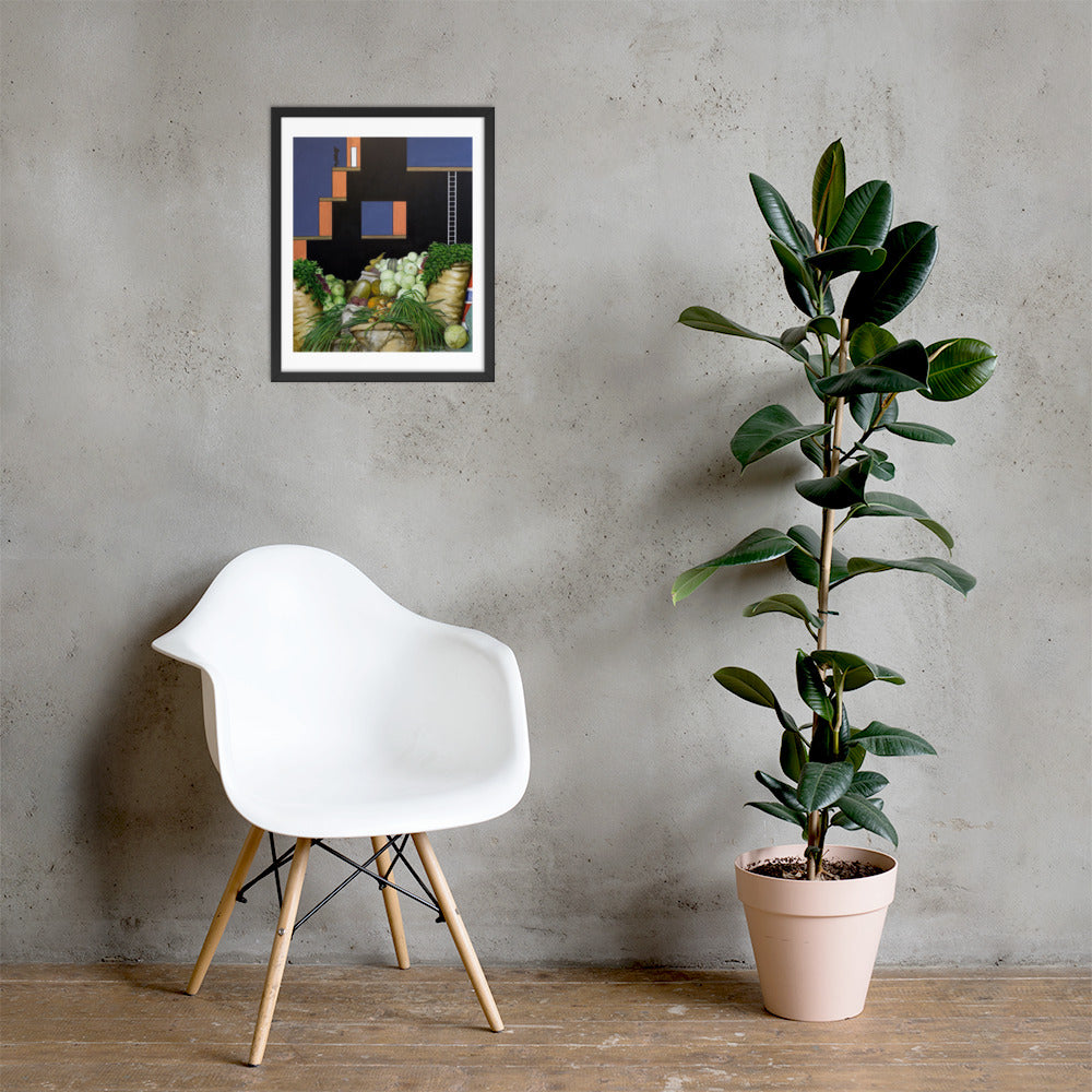 In Which Refreshments Are Plentiful — Framed print — 16 × 20 in — Black frame — shown on wall