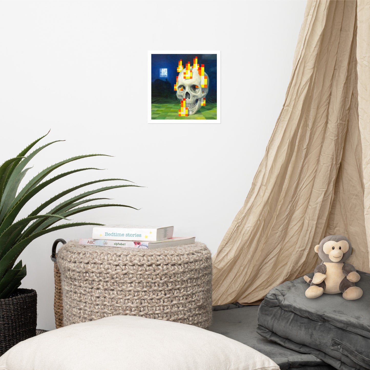 Skull on fire / Burning Skull - Zetterstrand - Enhanced Matte Paper Poster