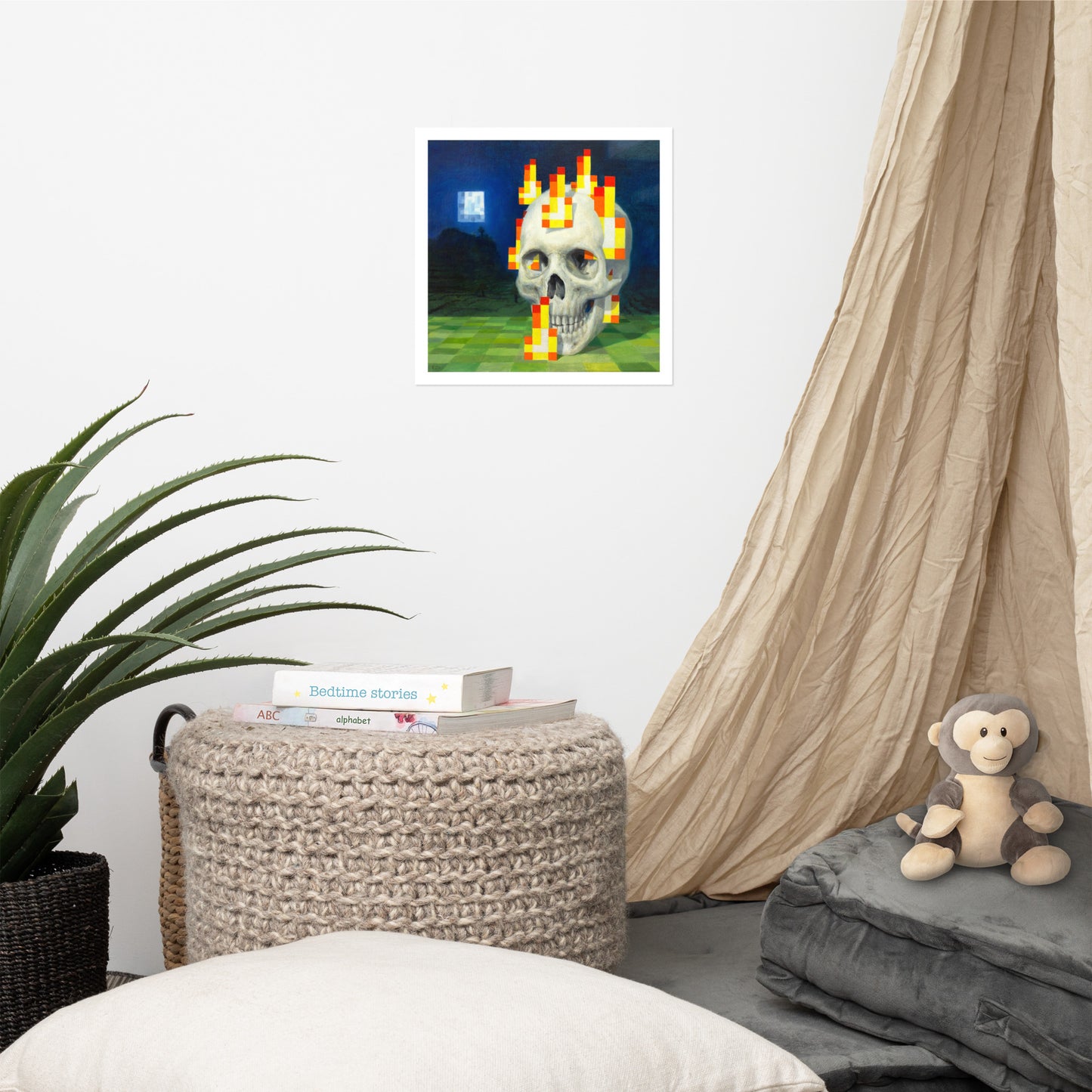 Skull on fire / Burning Skull - Zetterstrand - Enhanced Matte Paper Poster