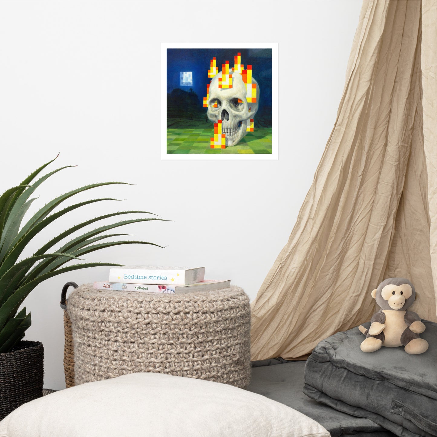 Skull on fire / Burning Skull - Zetterstrand - Enhanced Matte Paper Poster