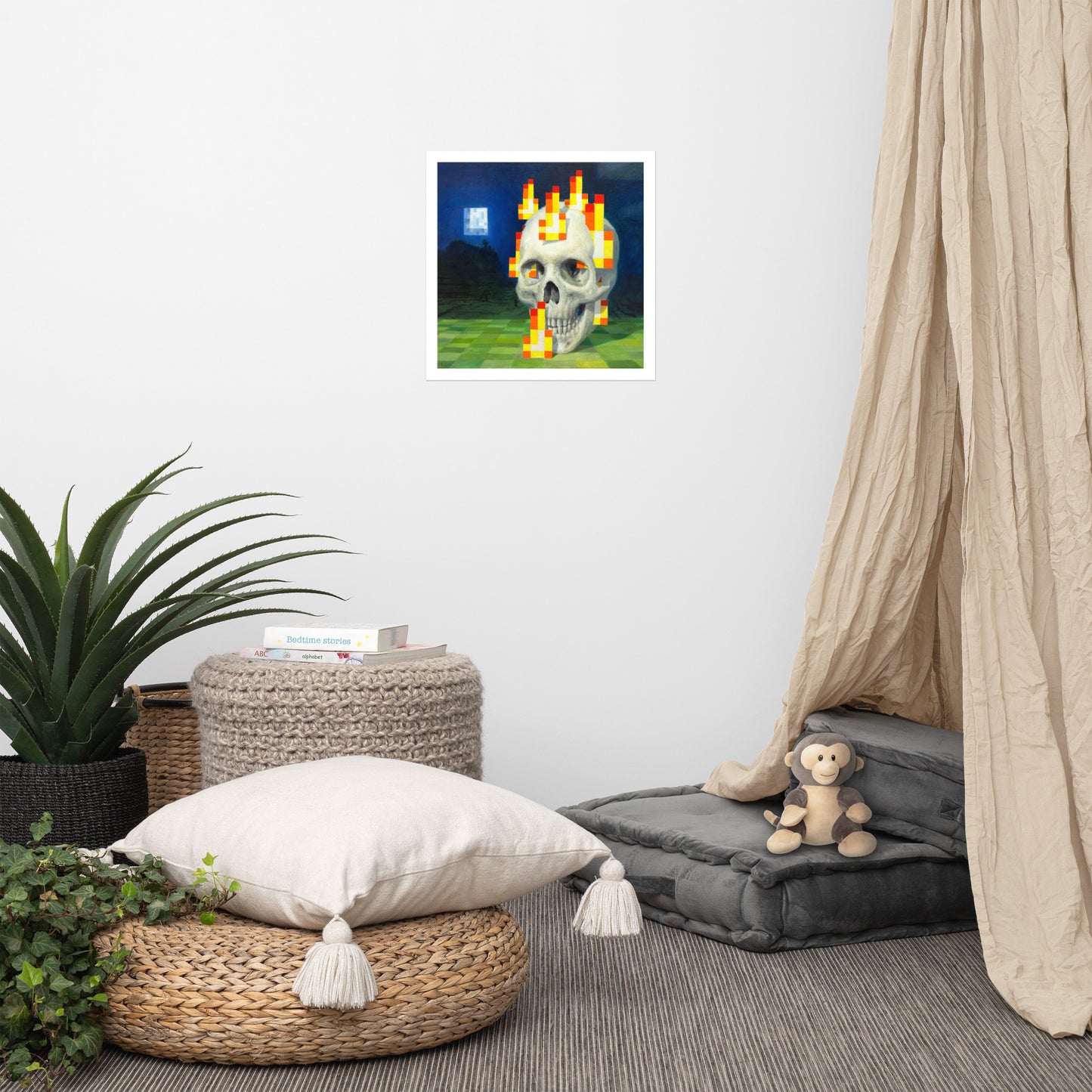 Skull on fire / Burning Skull - Zetterstrand - Enhanced Matte Paper Poster