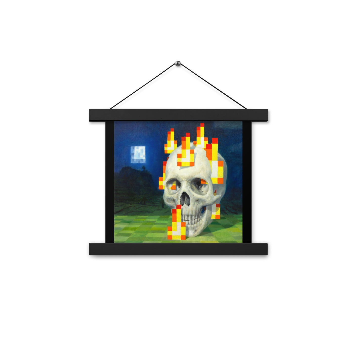 Skull on fire / Burning skull - Poster with hangers