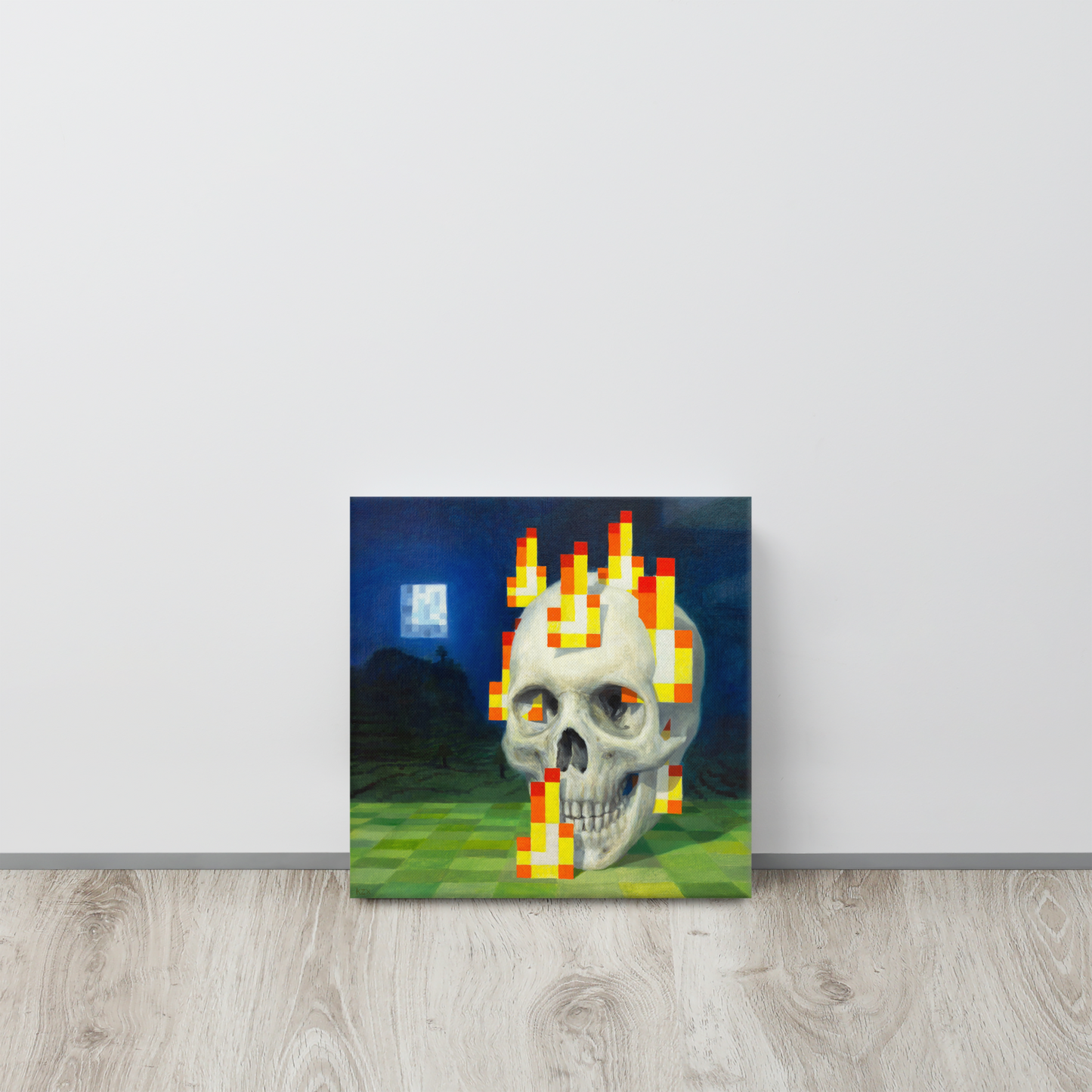 Skull on fire / Burning skull - Zetterstrand - Canvas print