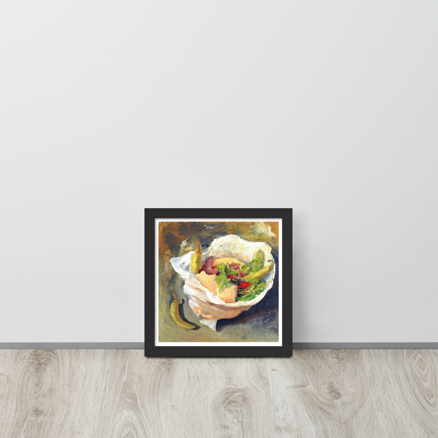 Kebab with three pepperoni - Framed poster