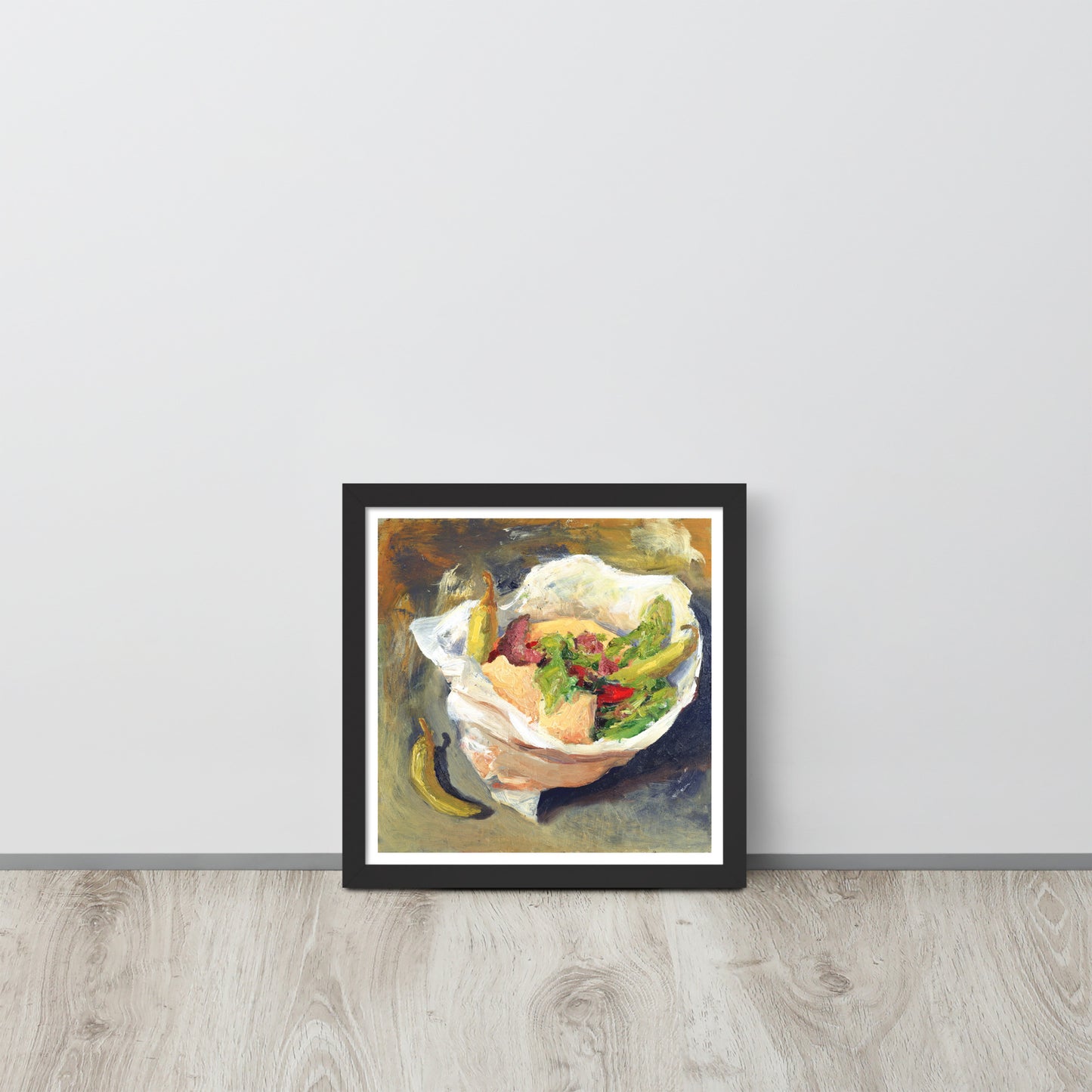 Kebab with three pepperoni - Framed poster