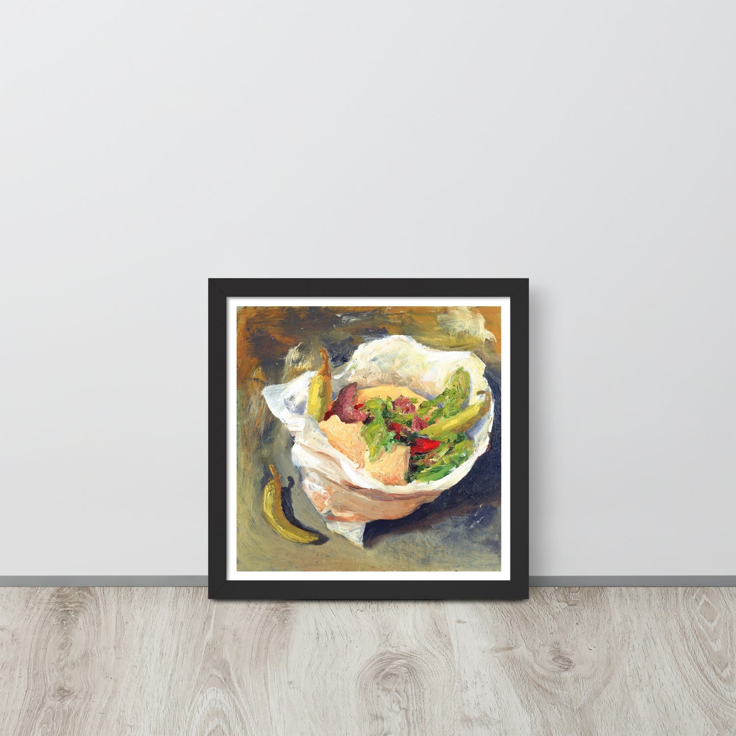 Kebab with three pepperoni - Framed poster
