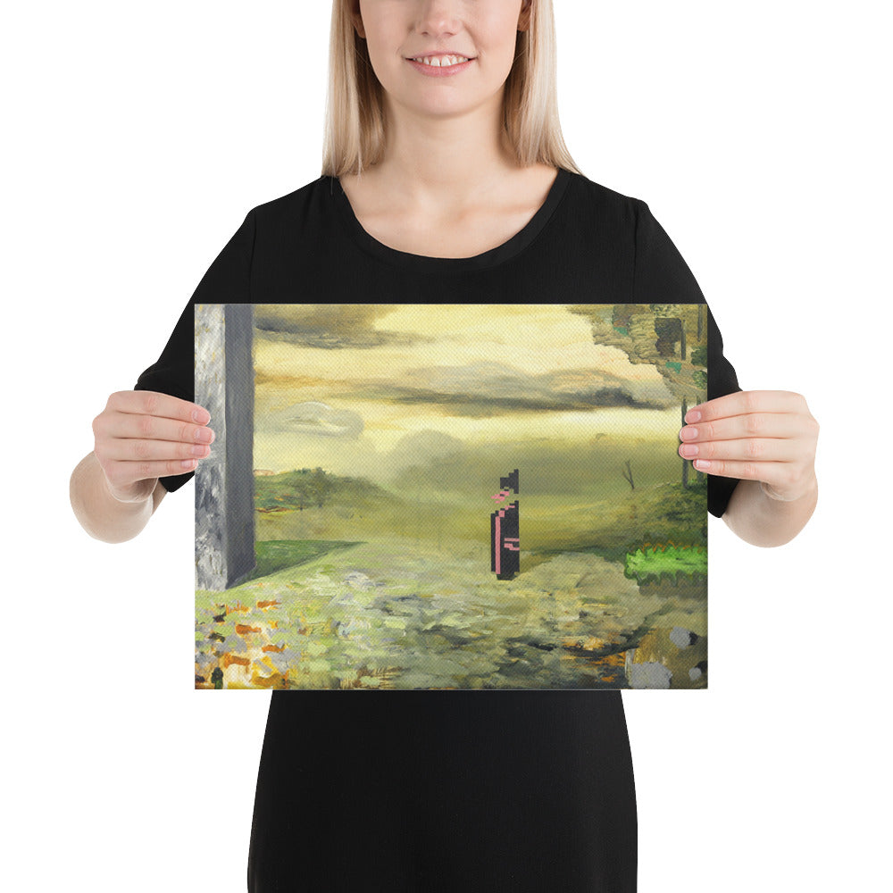 Elegy — Canvas — 16 × 12 in — held for scale
