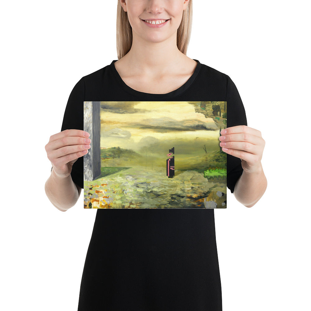 Elegy — Canvas — 12 × 9 in — held for scale