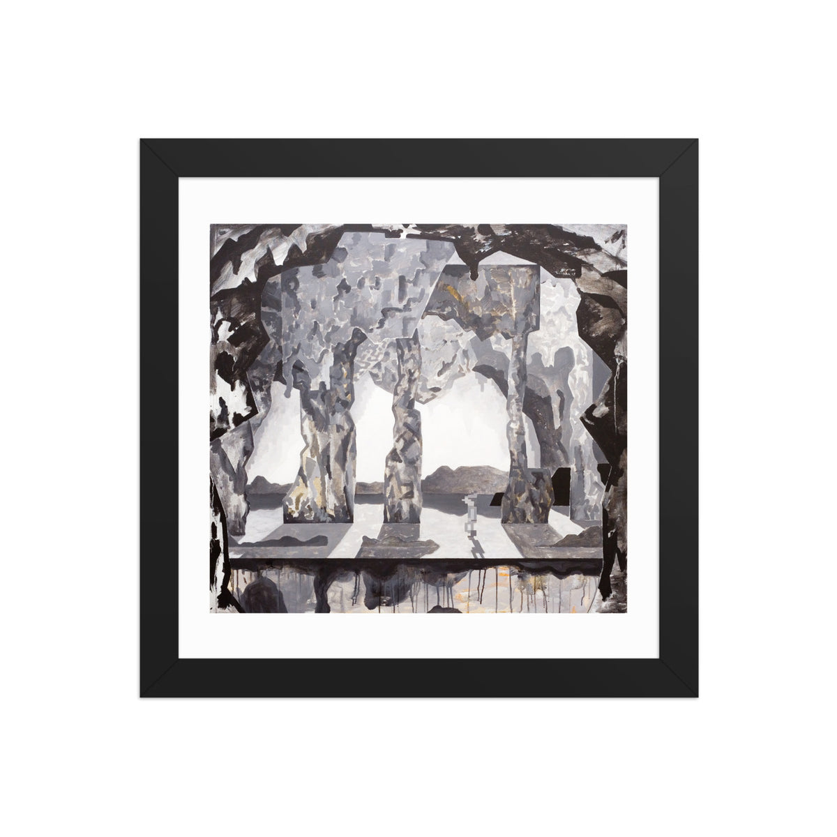 The Cave — Framed print — 10 × 10 in — Black frame — front