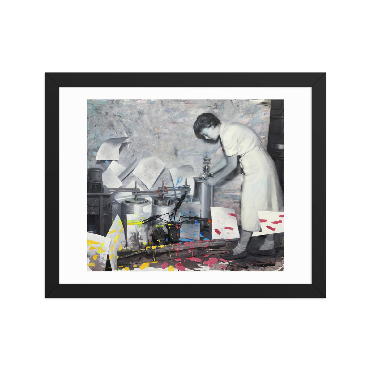Broken Painting Machine — Framed print — 14 × 11 in — Black frame — front