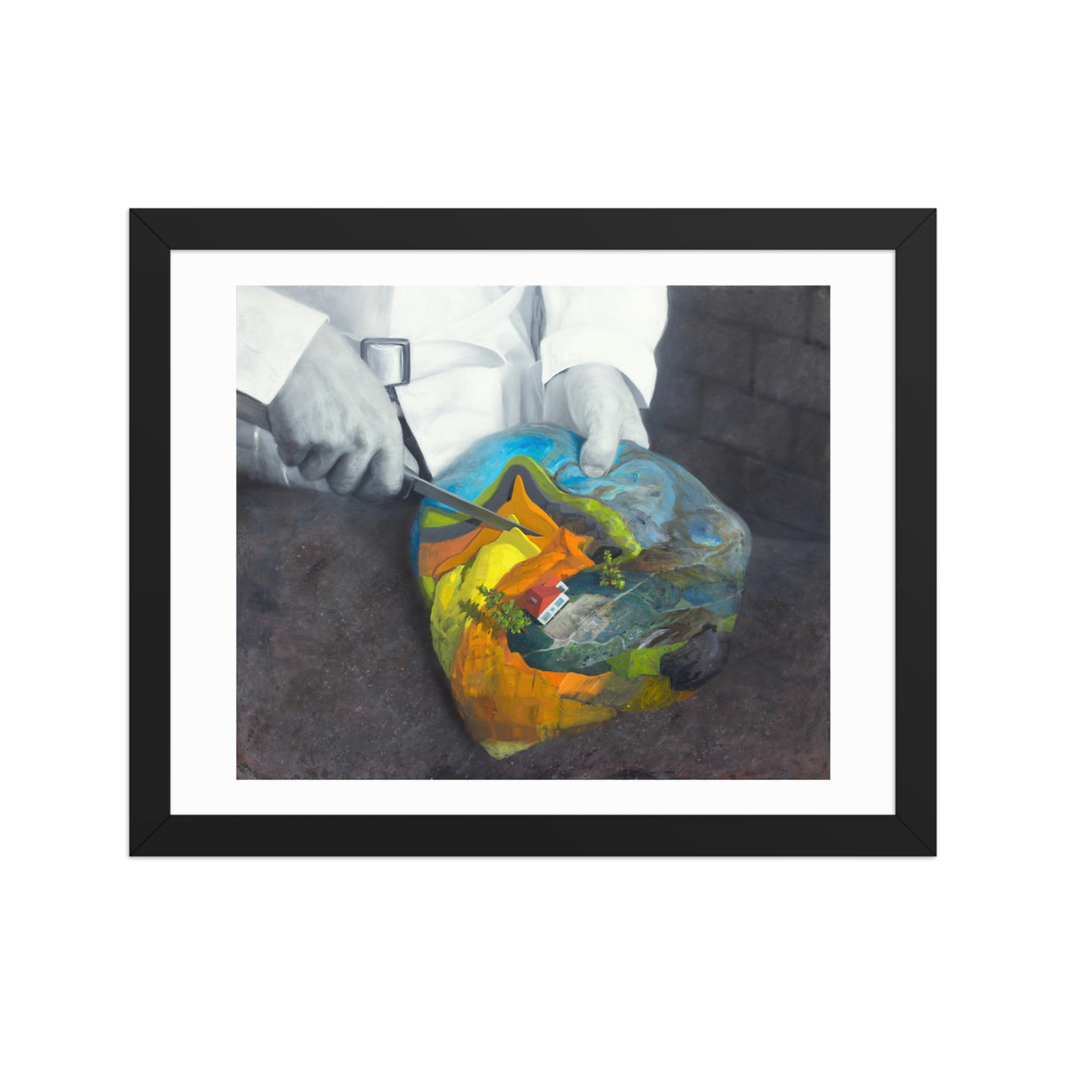 Carving — Framed print — 14 × 11 in — Black frame — front