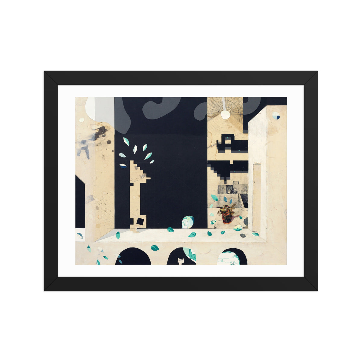 Into The Maze — Framed print — 14 × 11 in — Black frame — front