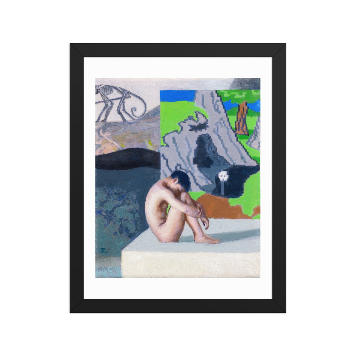 The Wait — Framed print — 11x14 in — Black frame — Front