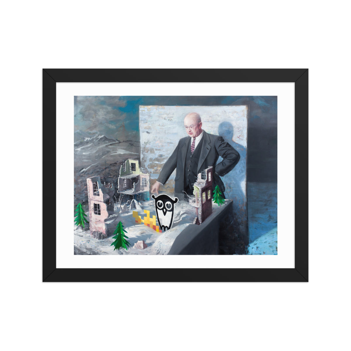 Winter Ruins — Framed print — 11x14 in — Black frame — Front