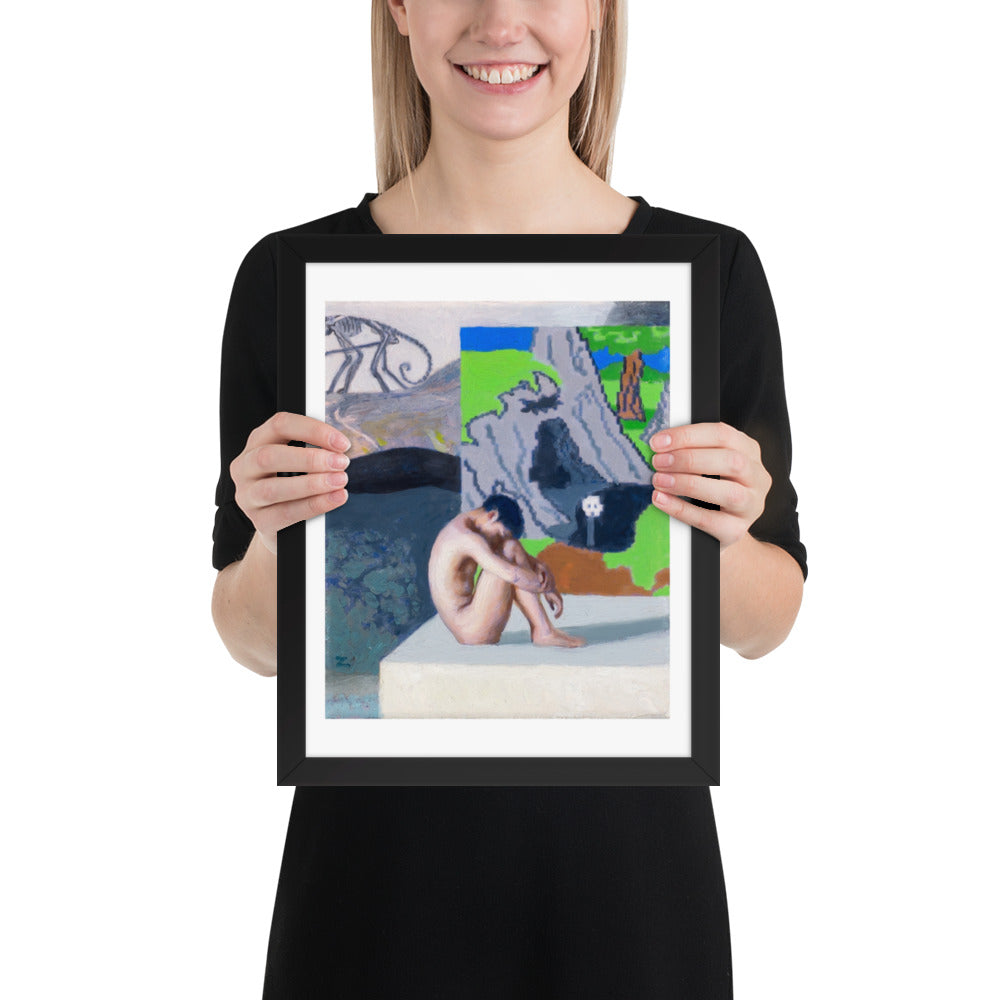 The Wait — Framed print — 11″×14″ — Black frame — Person