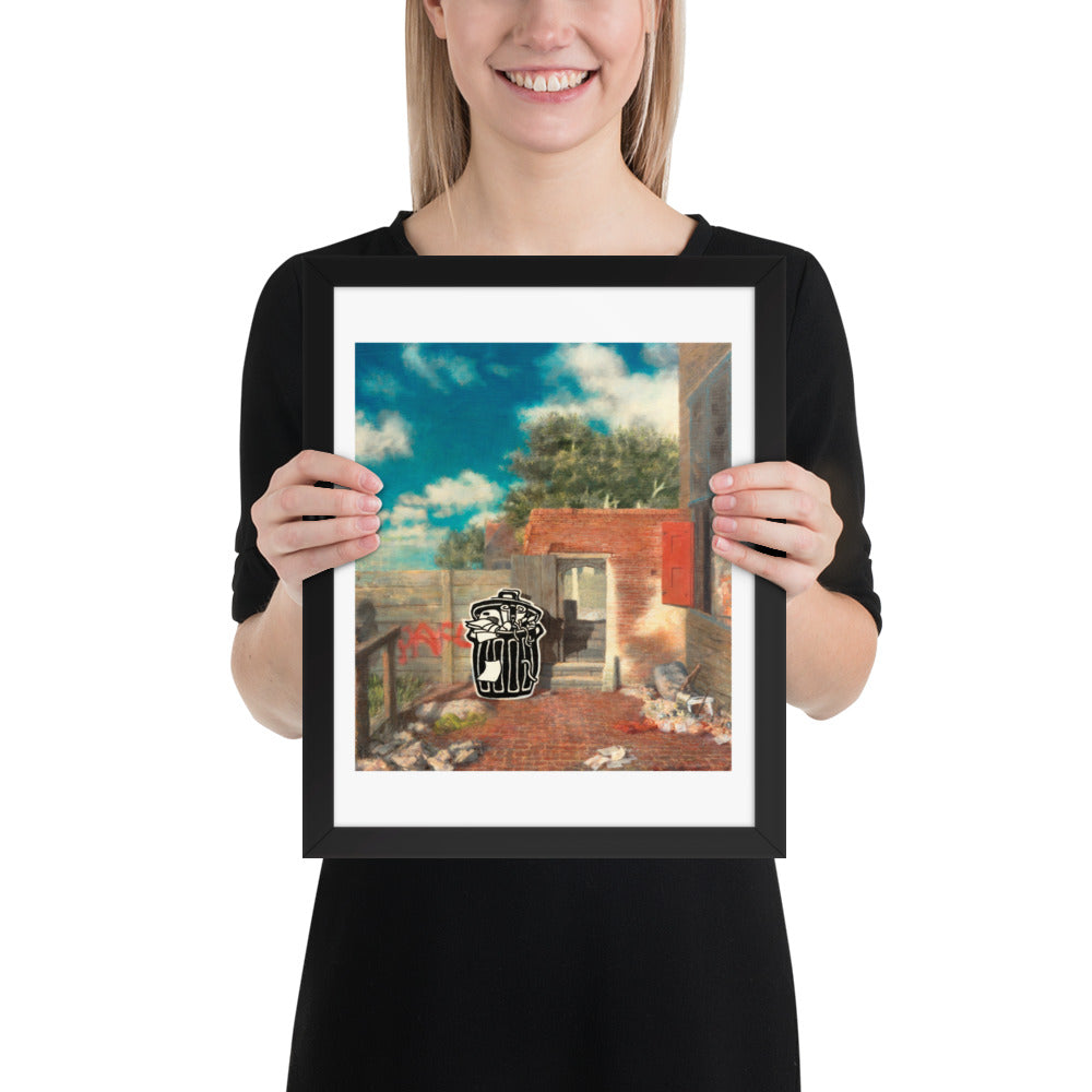 Early Morning, Delft II — Framed print — 11 × 14 in — Black frame — held for scale