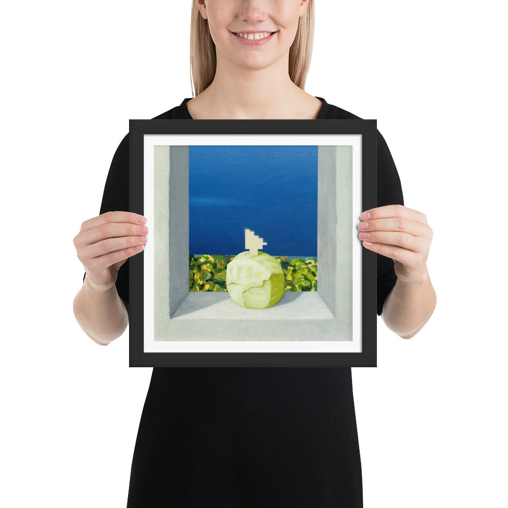 Spawn — Framed print — 12 × 12 in — Black frame — held for scale