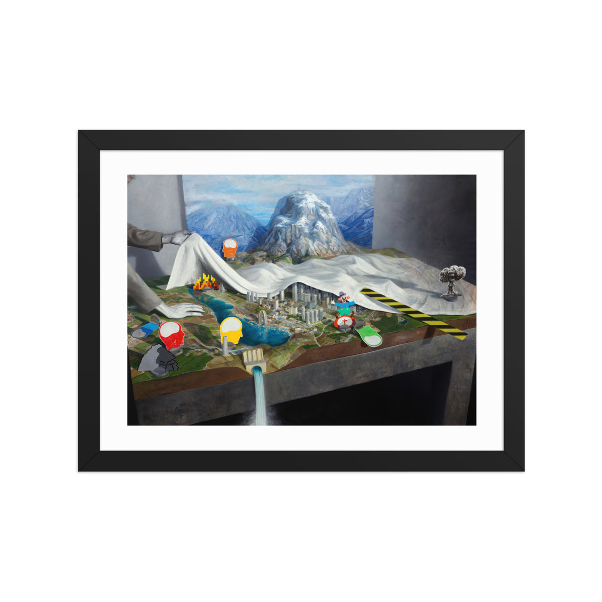 Pwned Landscape — Framed print — 12x16 in — Black frame — Front