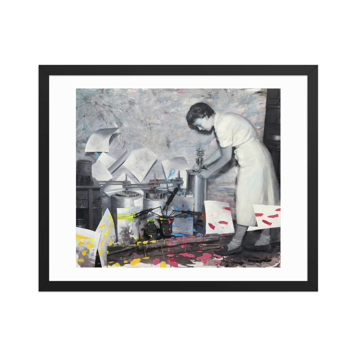 Broken Painting Machine — Framed print — 20 × 16 in — Black frame — front