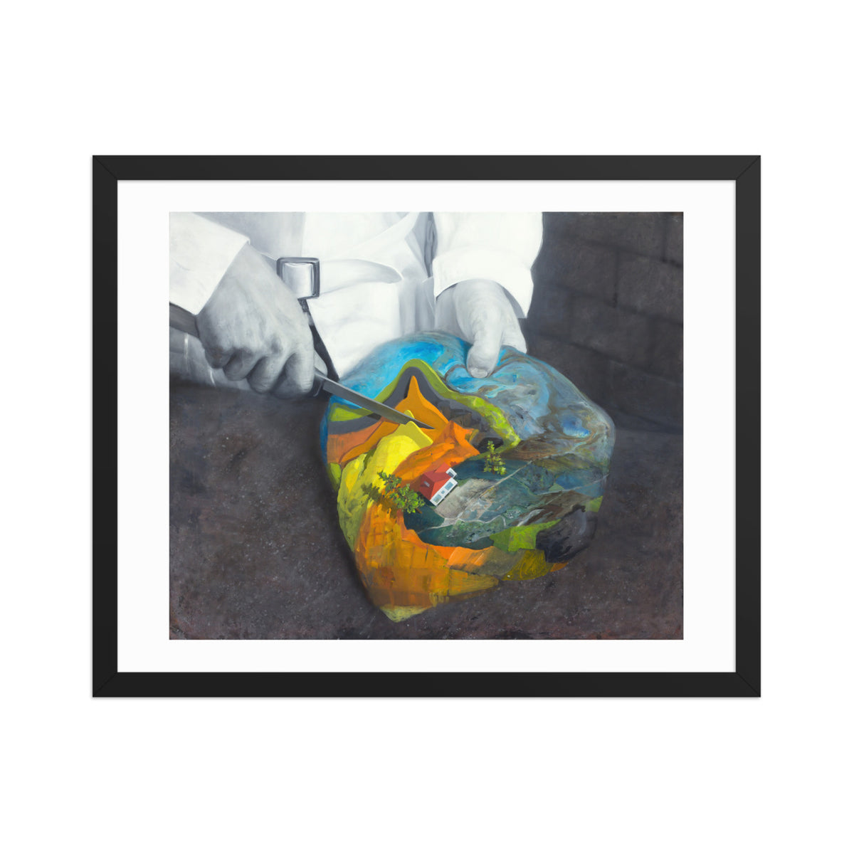 Carving — Framed print — 20 × 16 in — Black frame — front