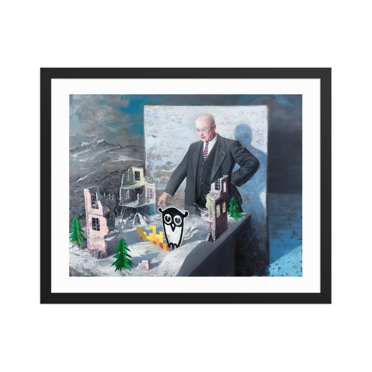 Winter Ruins — Framed print — 16x20 in — Black frame — Front