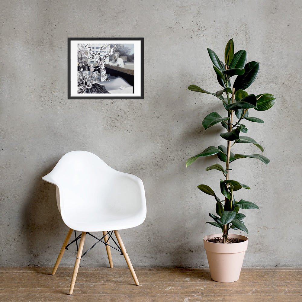 Intelligent Design — Framed print — 16″×20″ — Black frame — Lifestyle 1