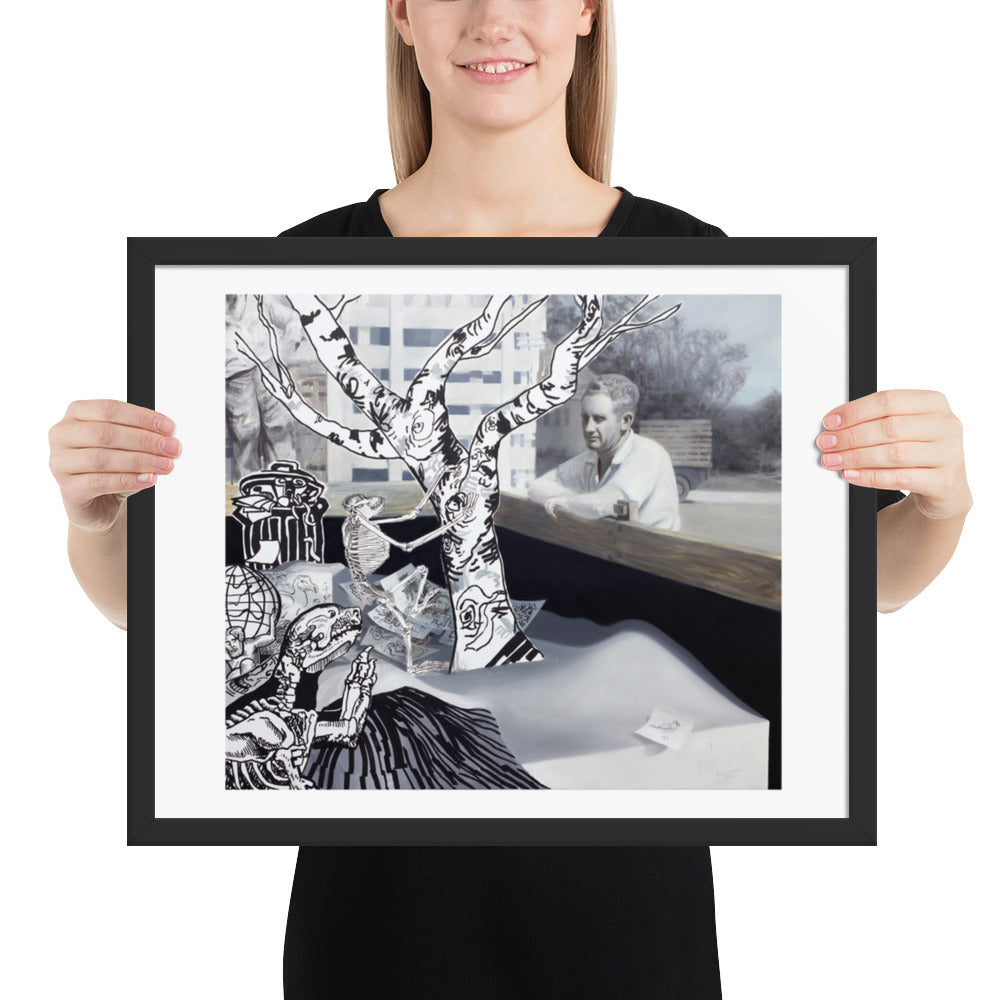 Intelligent Design — Framed print — 16″×20″ — Black frame — Person