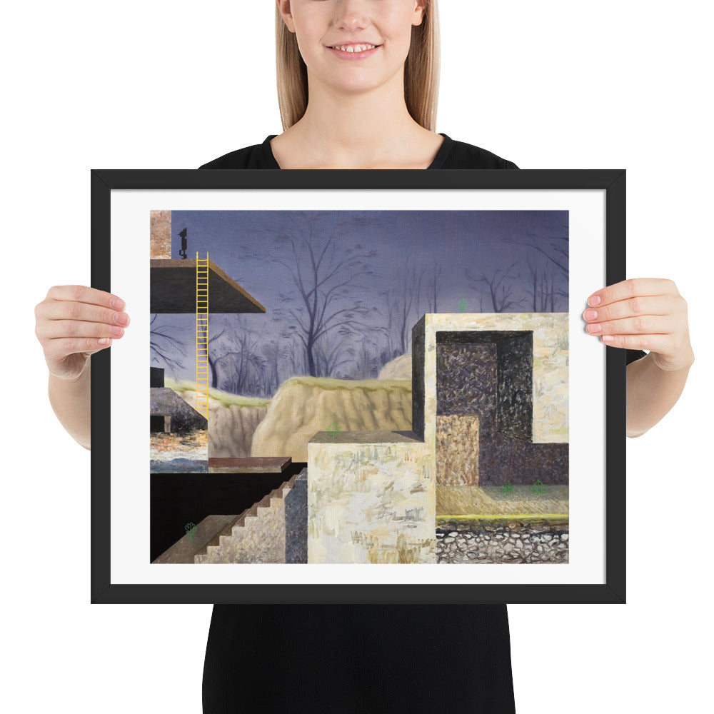 An Alternative Route — Framed print — 20 × 16 in — Black frame — held for scale