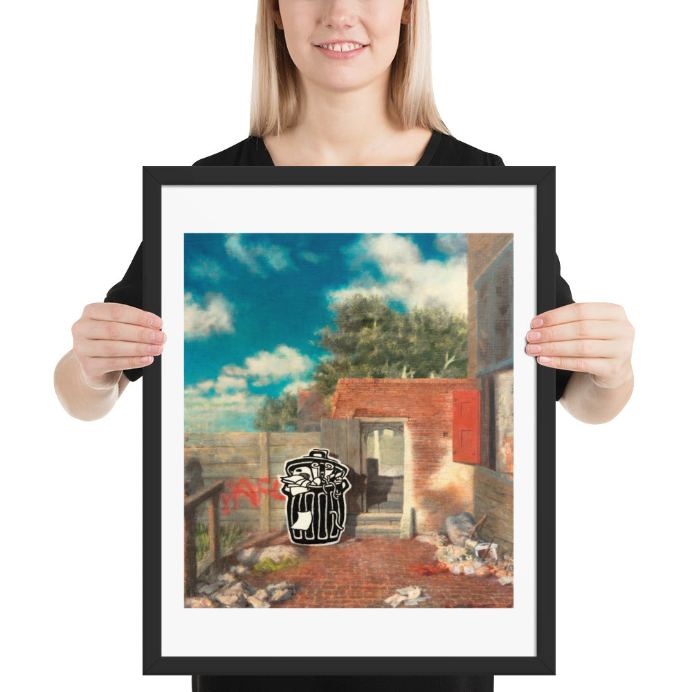 Early Morning, Delft II — Framed print — 16 × 20 in — Black frame — held for scale