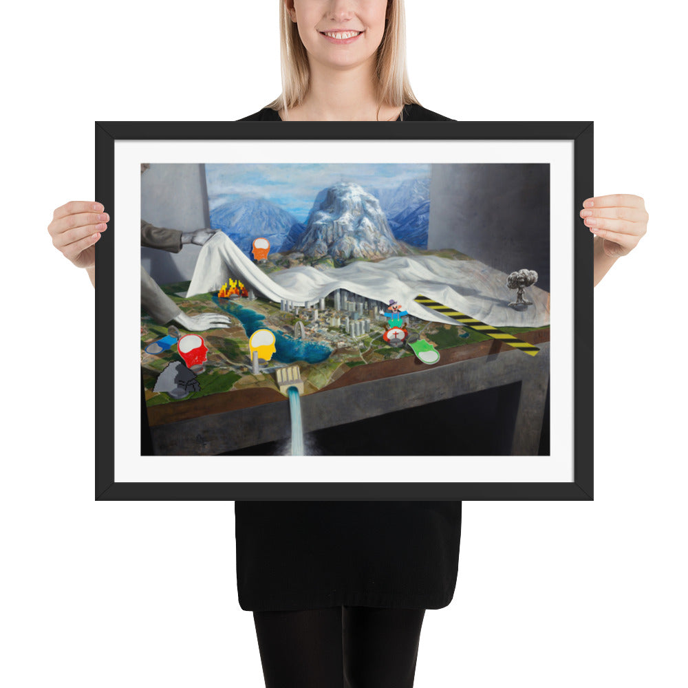 Pwned Landscape — Framed print — 18″×24″ — Black frame — Person