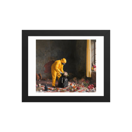Trouble with Flowers — Framed print — 10 × 8 in — Black frame — front