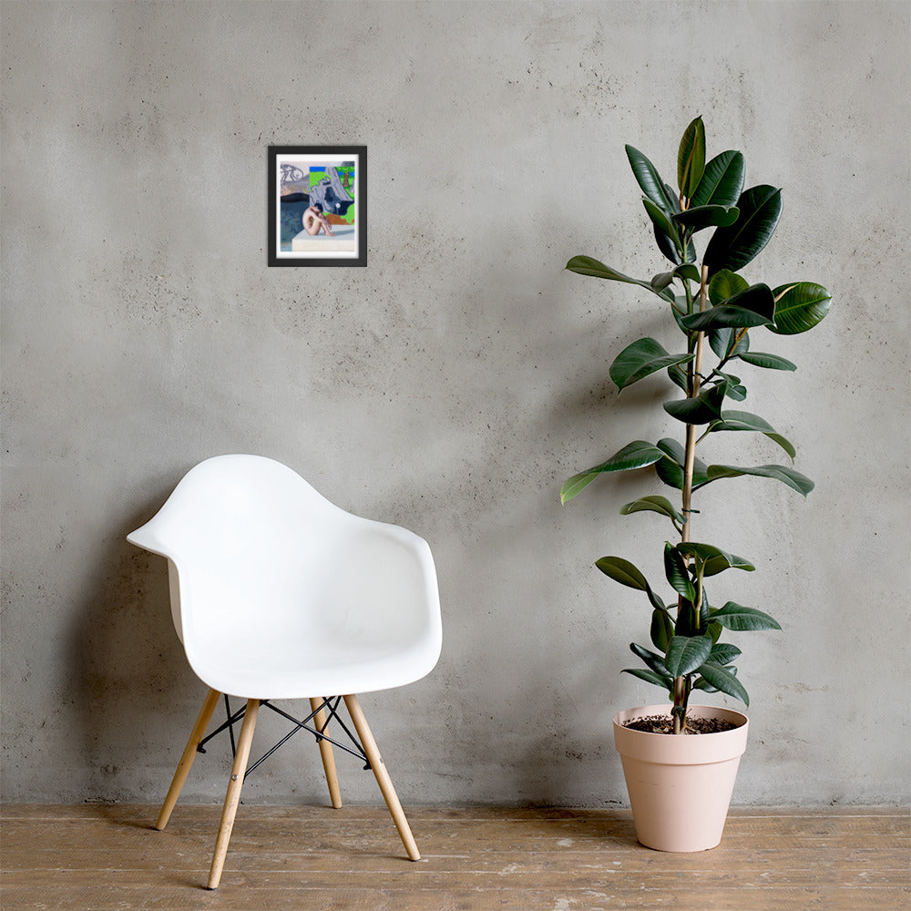 The Wait — Framed print — 8″×10″ — Black frame — Lifestyle 1