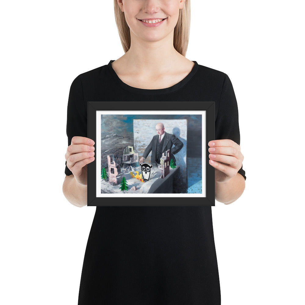 Winter Ruins — Framed print — 8″×10″ — Black frame — Person