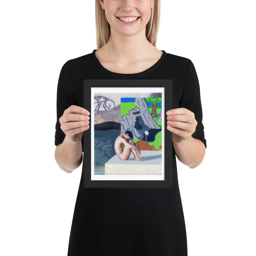 The Wait — Framed print — 8″×10″ — Black frame — Person