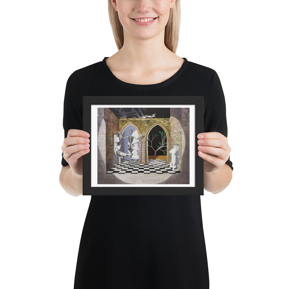 Consider it — Framed print — 10 × 8 in — Black frame — held for scale
