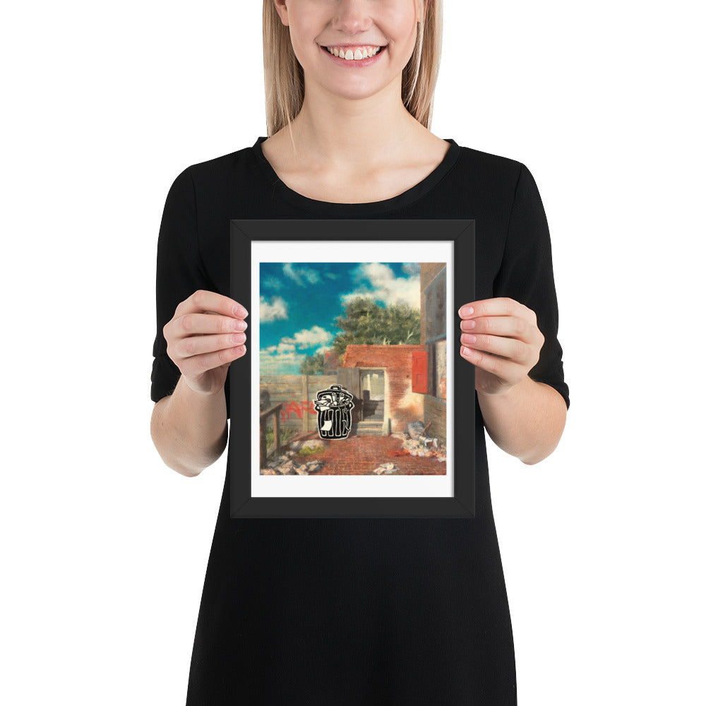 Early Morning, Delft II — Framed print — 8 × 10 in — Black frame — held for scale
