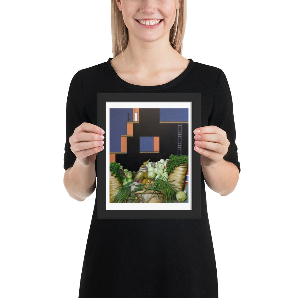 In Which Refreshments Are Plentiful — Framed print — 8 × 10 in — Black frame — held for scale