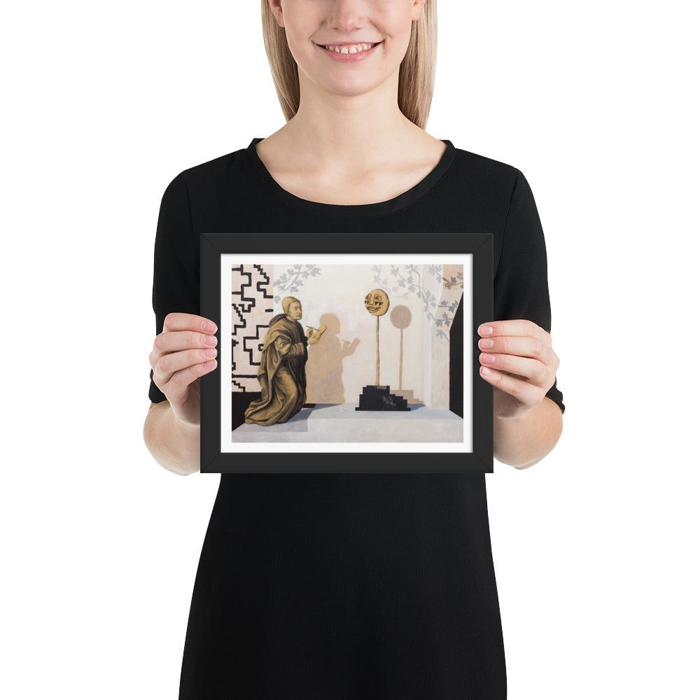 Oh, do not ask 'what is it?' — Framed print — 10 × 8 in — Black frame — held for scale