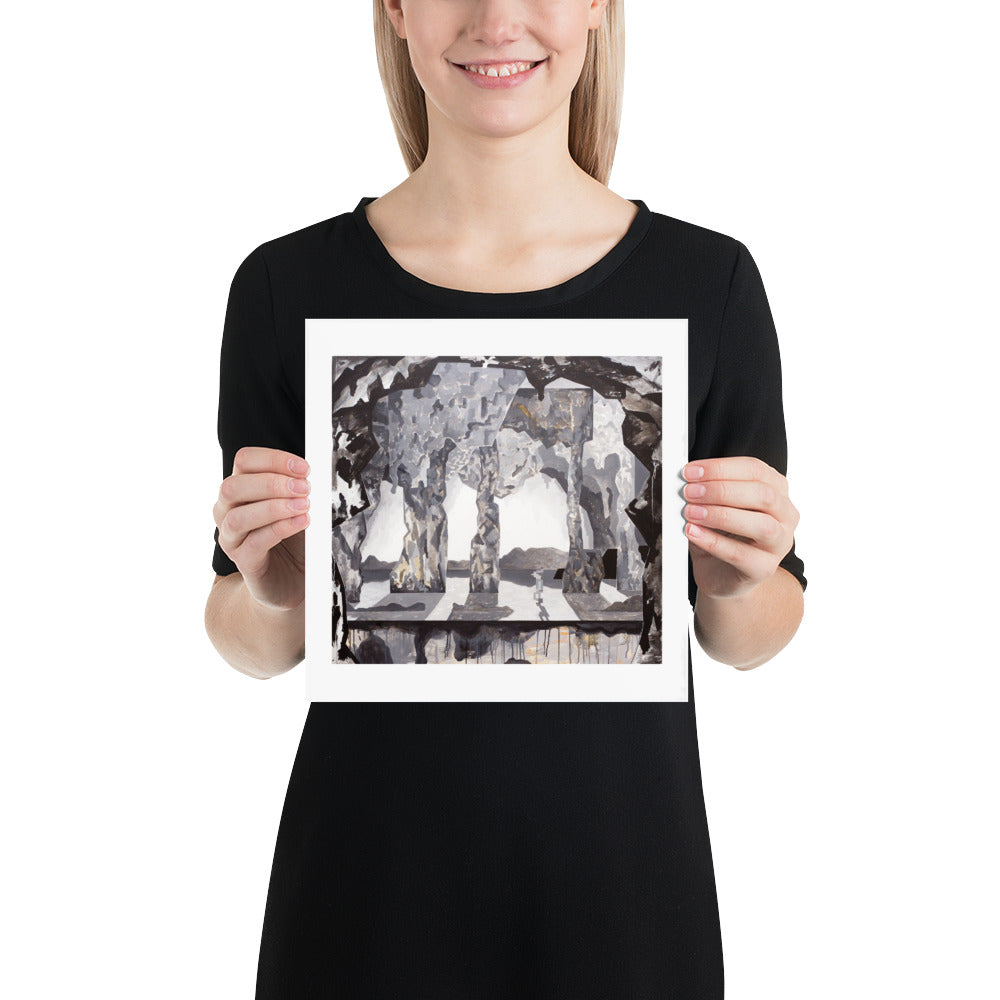 The Cave — Poster — 10 × 10 in — held for scale
