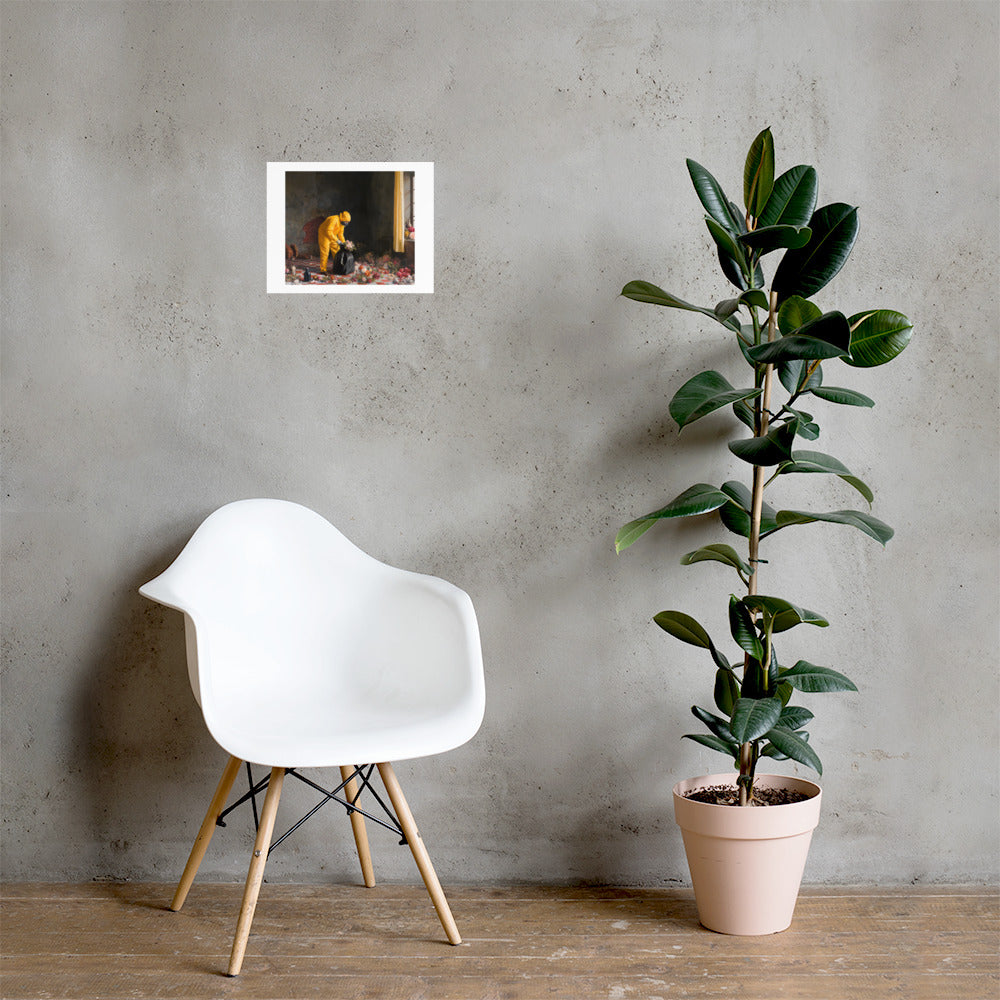 Trouble with Flowers — Poster — 14 × 11 in — shown on wall