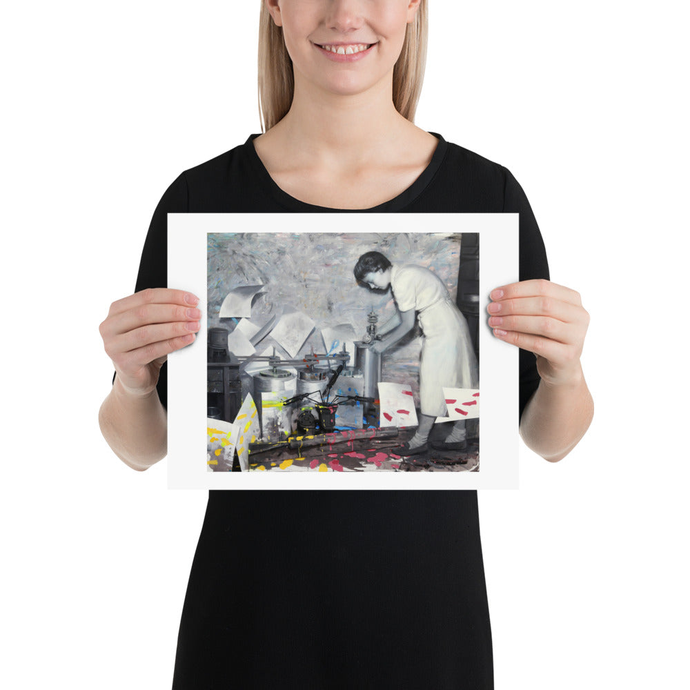 Broken Painting Machine — Poster — 14 × 11 in — held for scale
