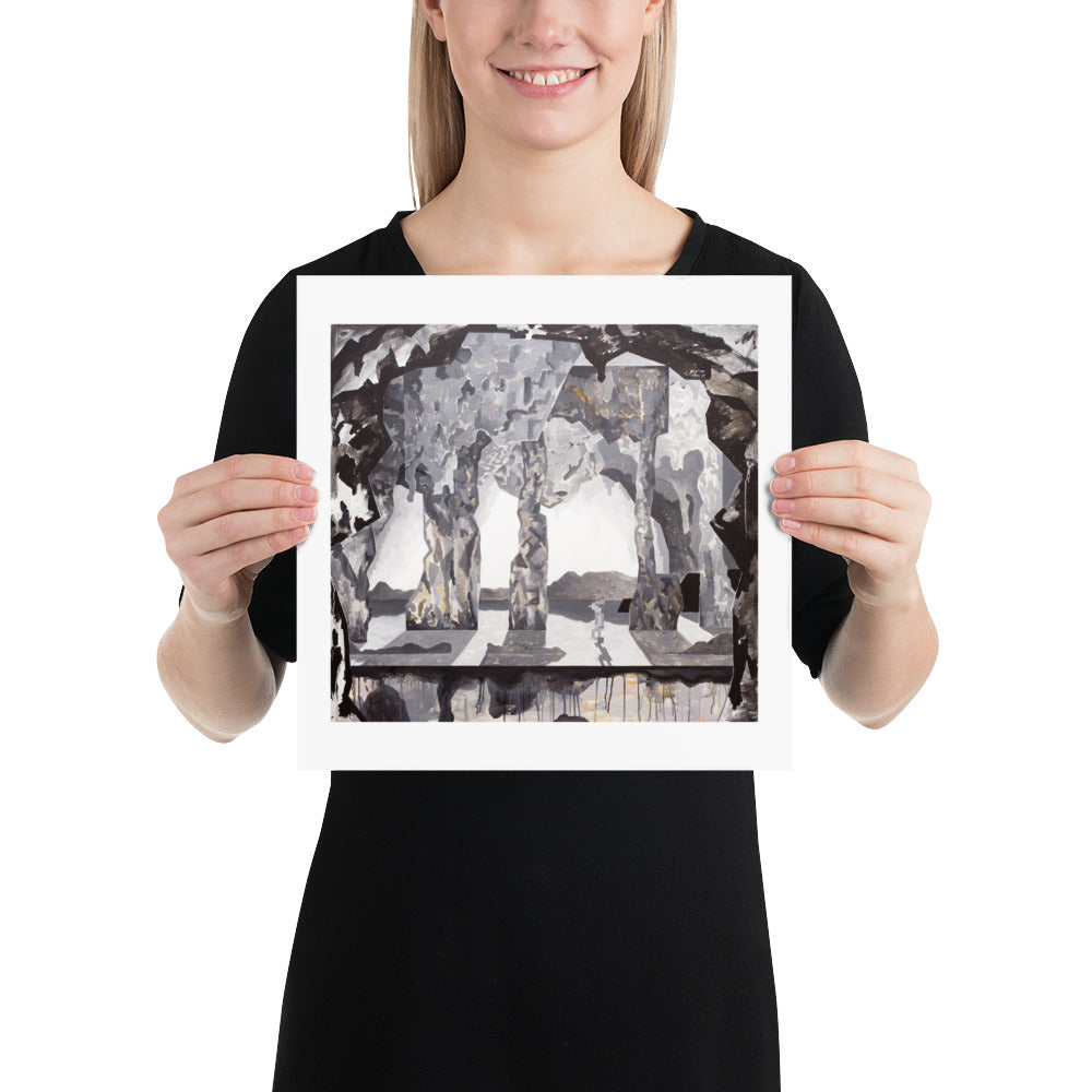 The Cave — Poster — 12 × 12 in — held for scale