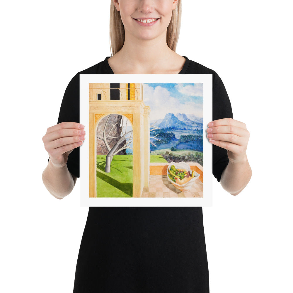 The Patio — Poster — 12 × 12 in — held for scale