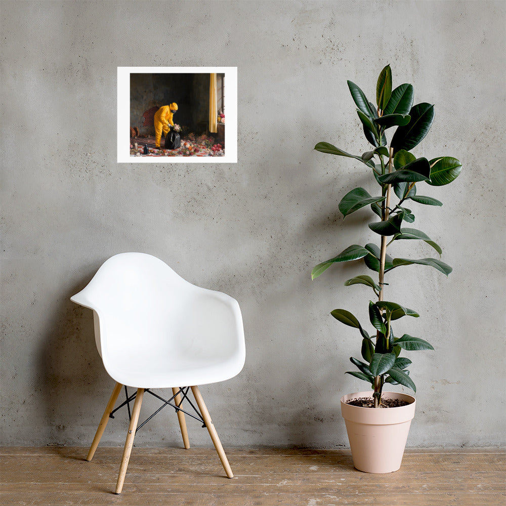 Trouble with Flowers — Poster — 20 × 16 in — shown on wall