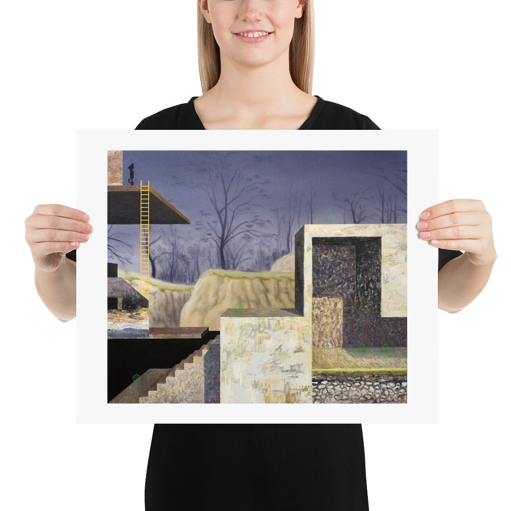 An Alternative Route — Poster — 20 × 16 in — held for scale