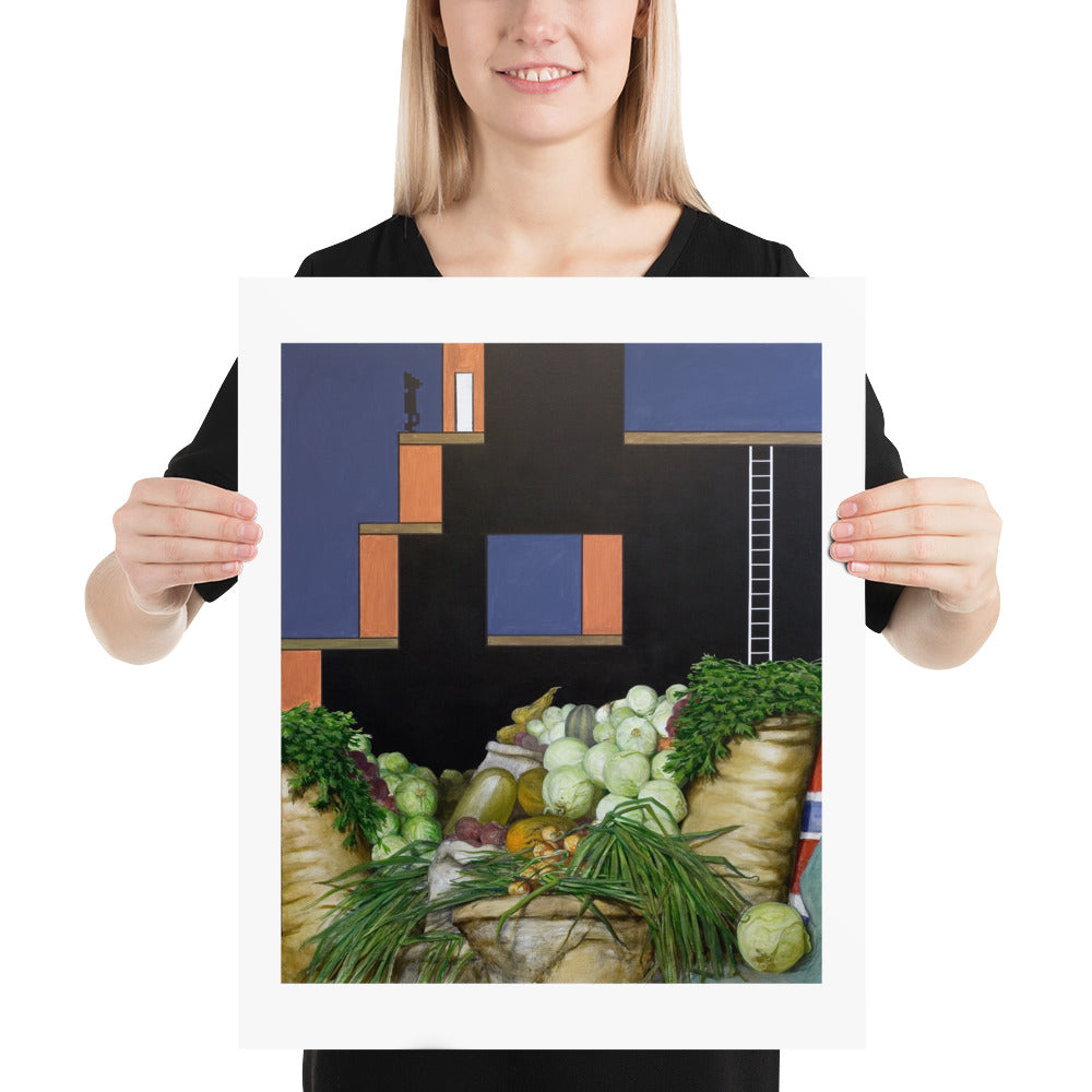 In Which Refreshments Are Plentiful — Poster — 16 × 20 in — held for scale