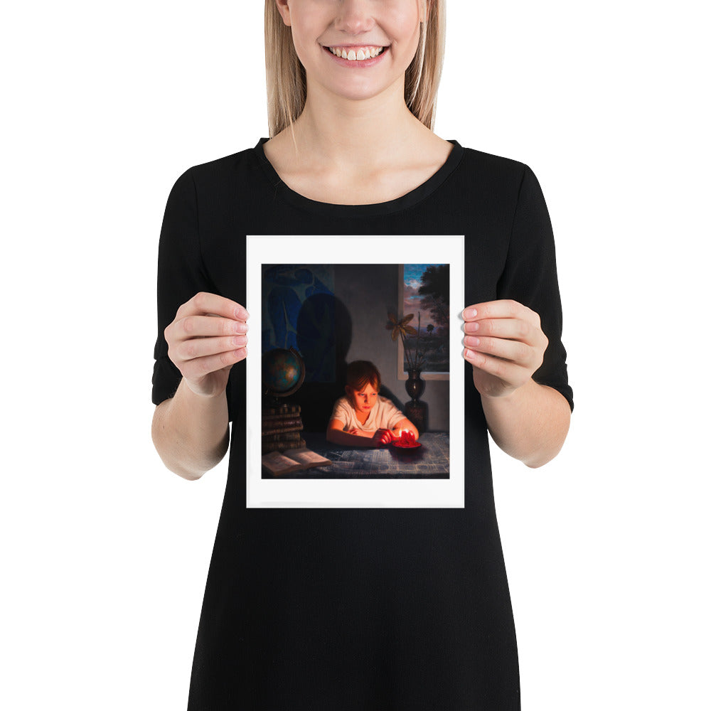Playing with Candle — Poster — 8 × 10 in — held for scale