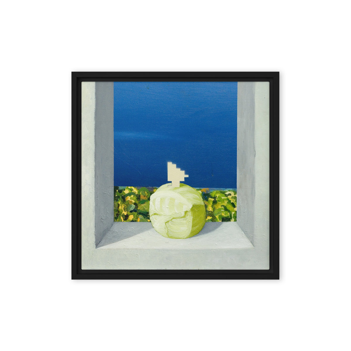 Spawn — Framed canvas — 16 × 16 in — Black frame — front