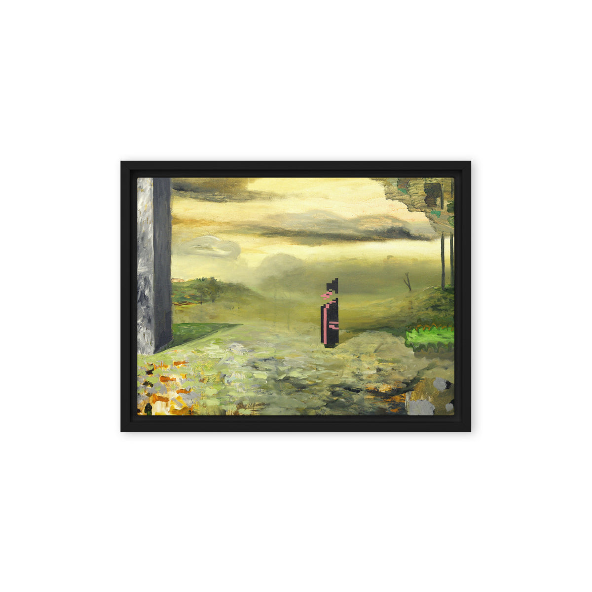 Elegy — Framed canvas — 12 × 9 in — Black frame — front