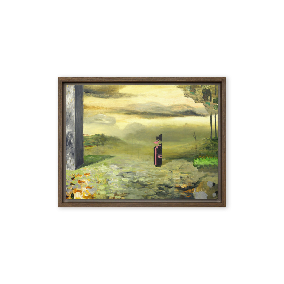 Elegy — Framed canvas — 16 × 12 in — Brown frame — front
